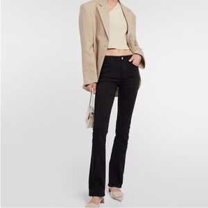 FRAME Women’s 32 Le Mini Boot Mid Rise Black Jeans CP25